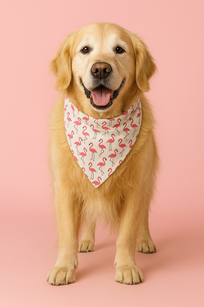 Flamin’ Cute Flamingo Bandana for dogs