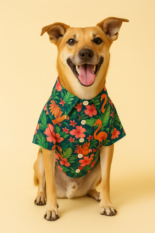 Tropical Pawradise Shirt for Dogs - Pupkies Holiday Collection
