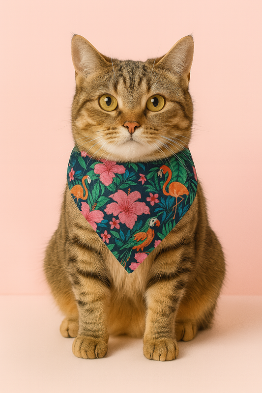 Tropical Paradise Bandana for Cats